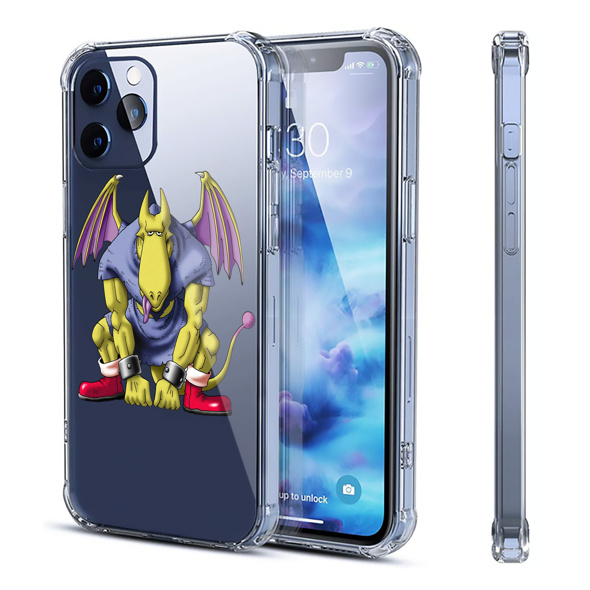 （画像用） ドラゴンクエスト Doragon Kuesuto Dragon Quest 【iPhone 12シリーズ対応】透明スマホケース（クリアソフトケース）